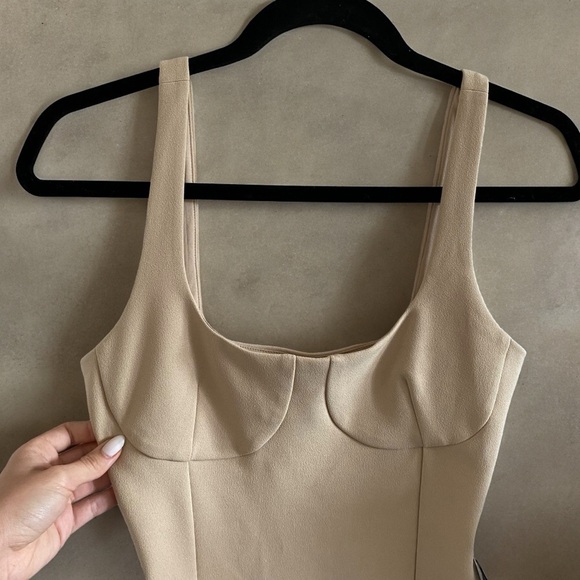 Wayf Corset Style Cupped Bodysuit Thong Beige/Tan - Picture 4 of 11